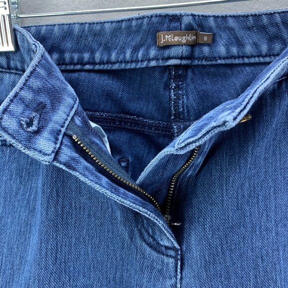 J McLaughlin Jeans Womens‎ 6x30 Blue Skinny Fit Mid Rise Stretch Medium Wash - Picture 4 of 15